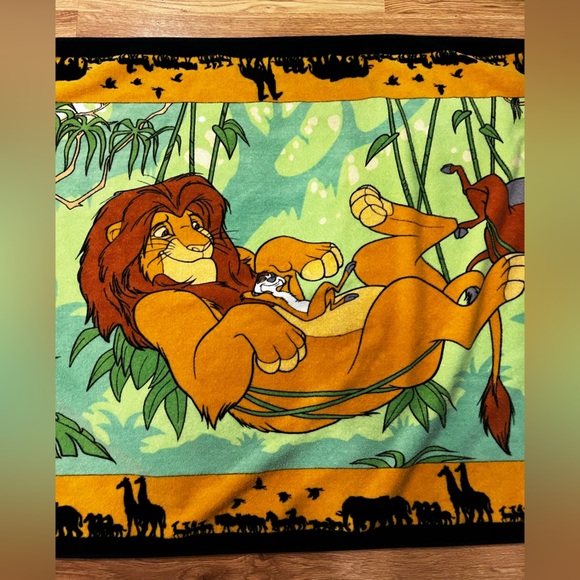 Rare Vintage 90s Disney Exclusive Lion King Beach Towel Simba Pumba Timon - Picture 6 of 8